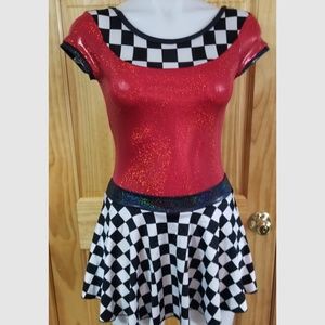 Figure Ice Skating Dress Cars Theme Child Size 14
